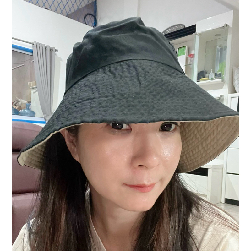 BUCKET HAT,  TOPI SAWAH timbal balik wanita