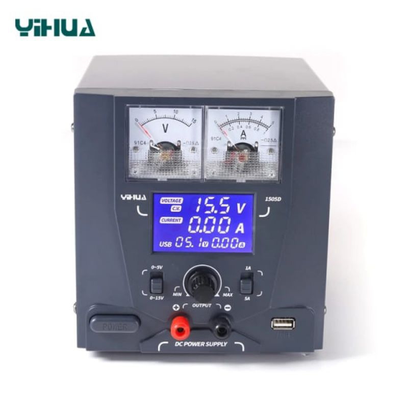POWER SUPPLY YIHUA 1505D 15V 5A WHIT USB FAST CHARGER ORIGINAL