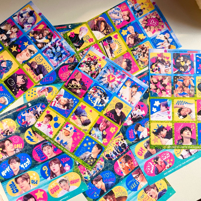 

[POPSINSTUDIO] Homebody But You A6 Glitter Sticker Set BTS Stray Kids Seventeen