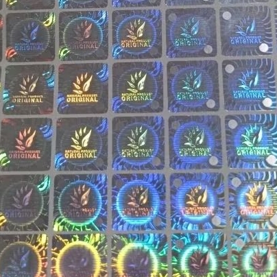 

Sticker Hologram Natural Product Original 1.5cm x 1.5 cm 100 pcs Gold dan Silver