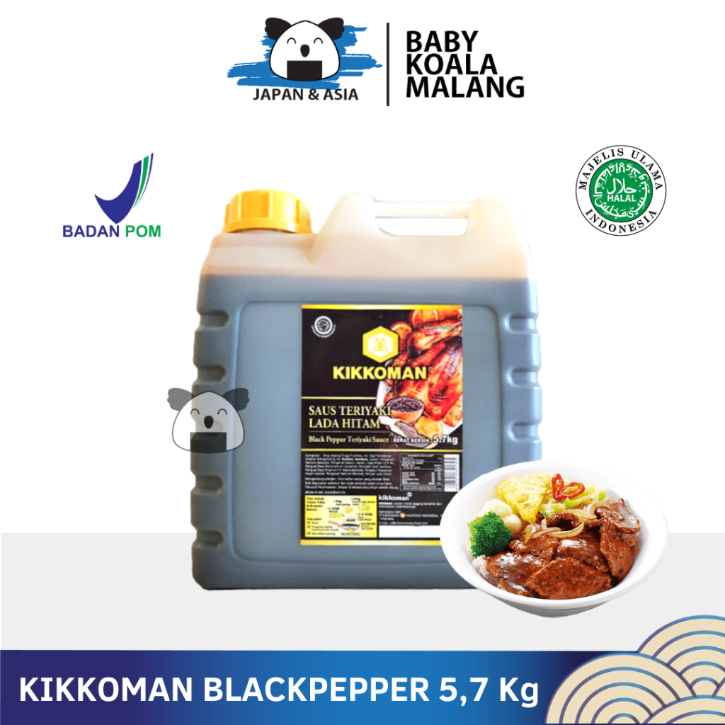 

KIKKOMAN Teriyaki Lada Hitam 5L | Saus Black Pepper Sauce Blackpepper-MLG