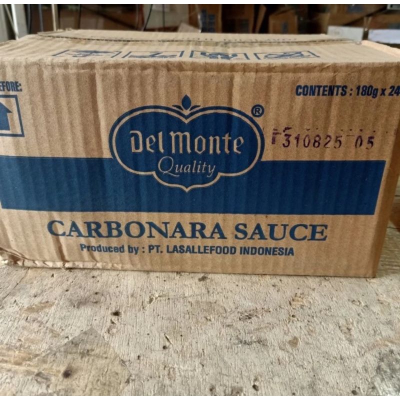 

Delmonte Carbonara Mushroom 180 Gr x 24 pcs per dus Reguler dan Kargo