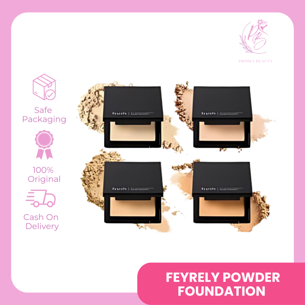 FEYRELY POWDER FOUNDATION 9GR | AIRY PORELESS LONGLASTING | BEDAK PADAT TAHAN LAMA - PBS