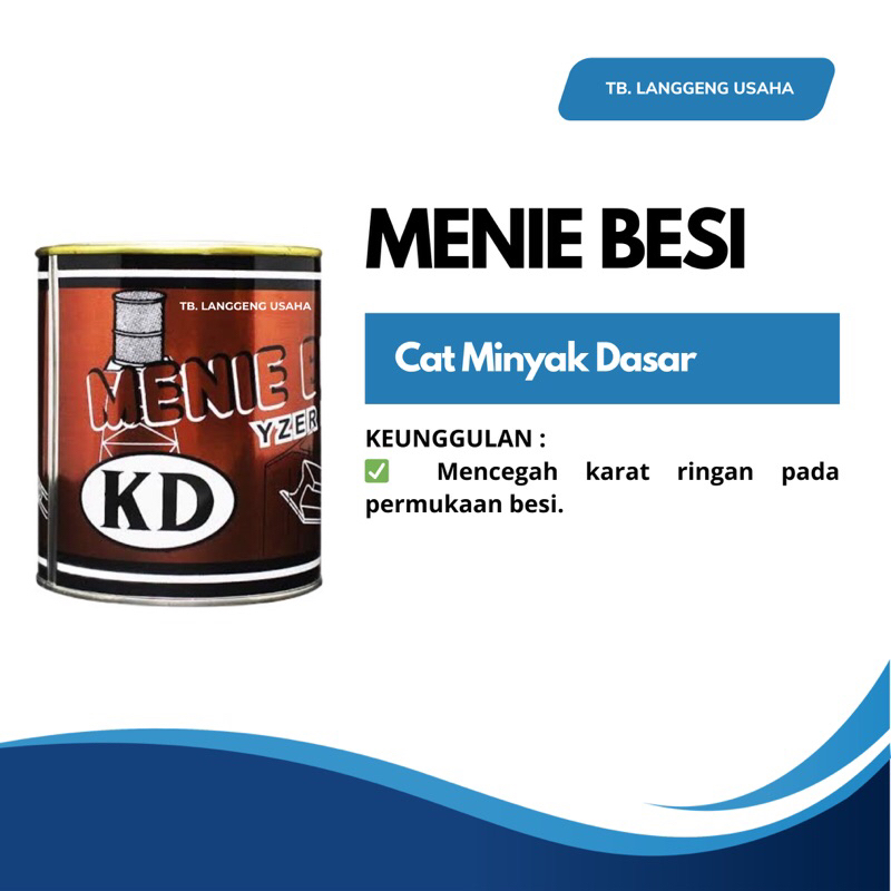 Menie Besi KD Cat Kayu dan Besi Anti Karat Rayap Jamur Air Waterbased Dasar Epoxy Primer Glossy Doff