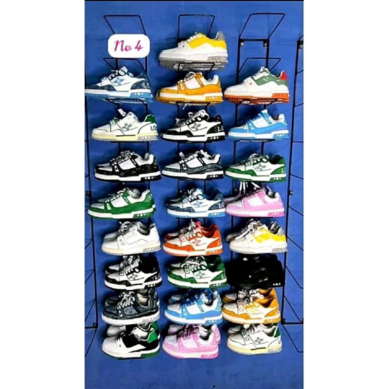 rak sepatu gantung besi behel tinggi 100cm susun 10