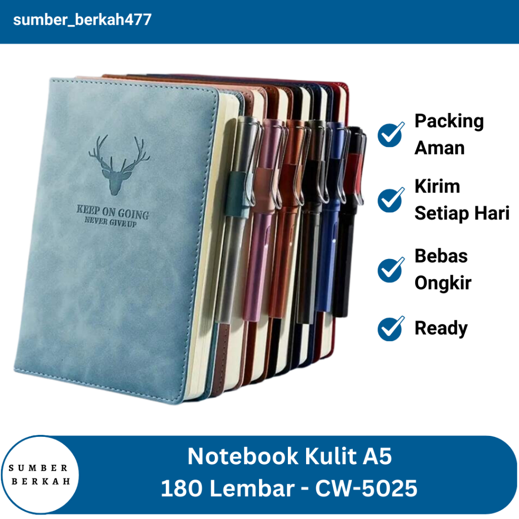 

Notebook A5 Kulit Isi 180 Lembar | CW-5025