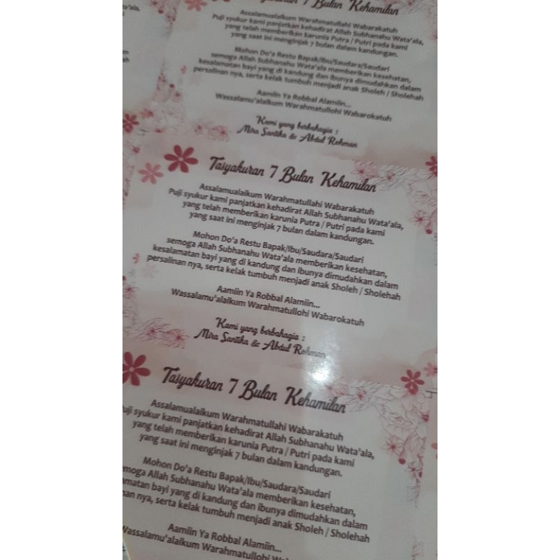 

LABEL STICKER AQIQAH | STICKER 7 BULANAN