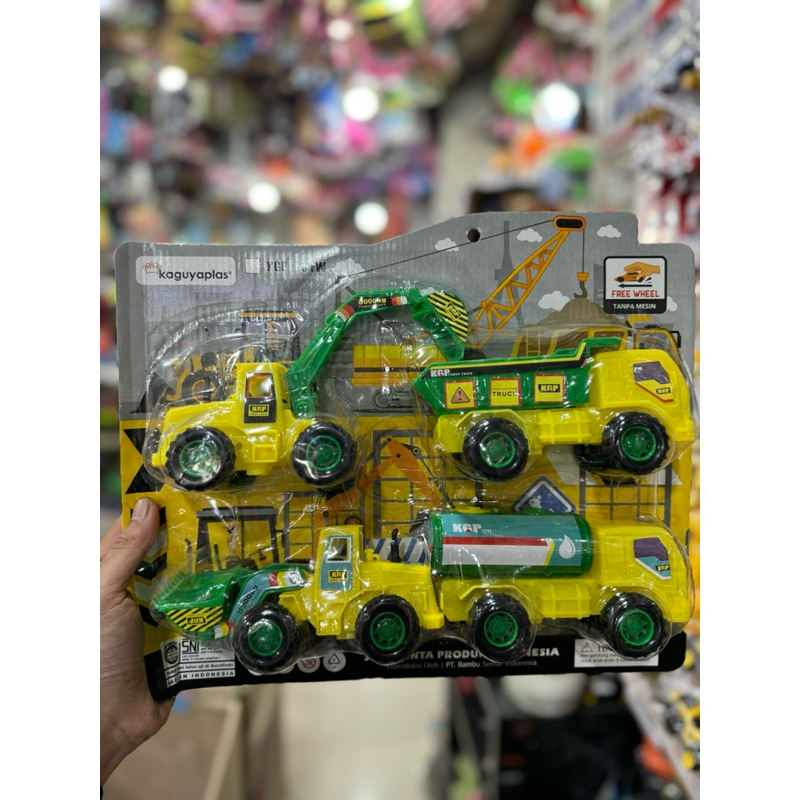 (BISA COD) MAINAN ANAK MOBIL TRUK KGP70 ISI 4 PCS / KGP-70 Mainan Free wheel 4 set Truck Truk Konstr
