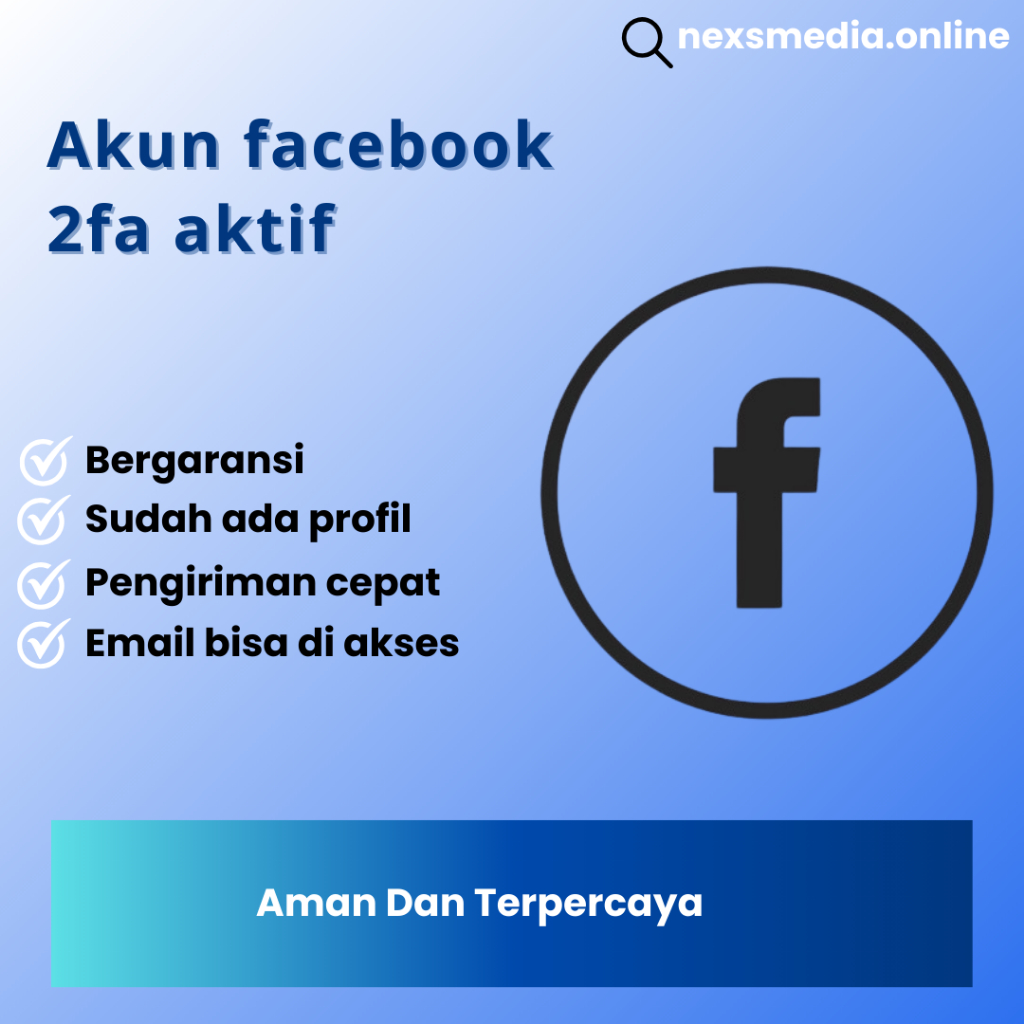 Jual Akun Fb A2f Aktif | Akun Facebook Kuat | Fb Ads | Fb Marketplace | Begaransi