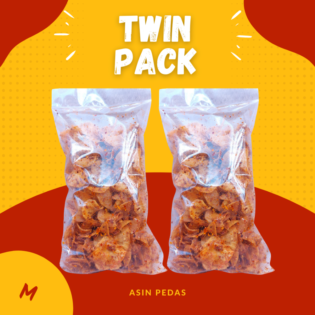 

SIP Snack Keripik Singkong Asin Pedas Kripset Twin Pack 500g