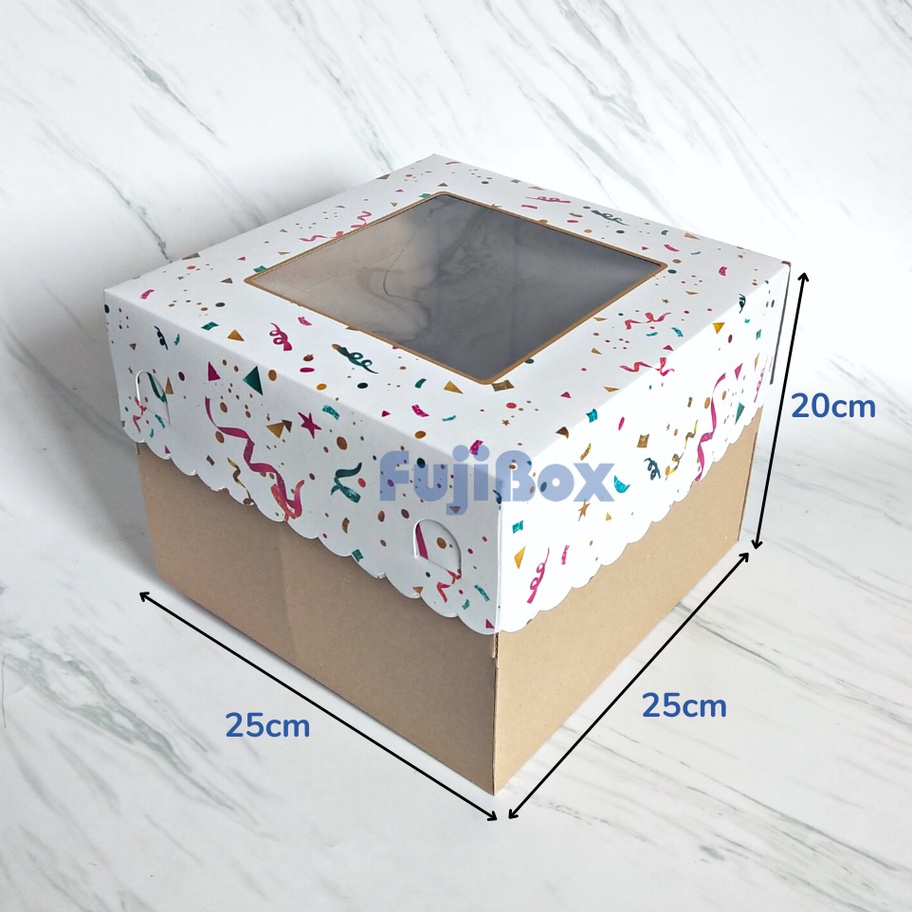

PROMO MENARIK 1 PCS DUS KOTAK KUE TART 25 x 25 x 2 PARTY