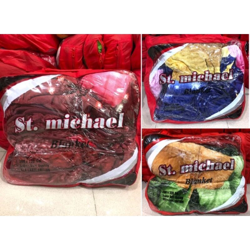selimut st Michael merah 200 x 220 cm