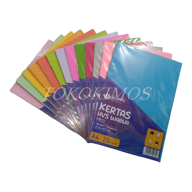 

KERTAS HVS WARNA GUPPY A4 80Gsm