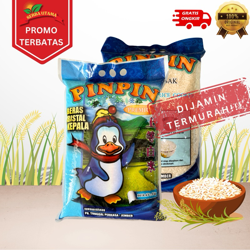 

Beras Premium PINPIN 5kg (Beras Kristal Kepala)