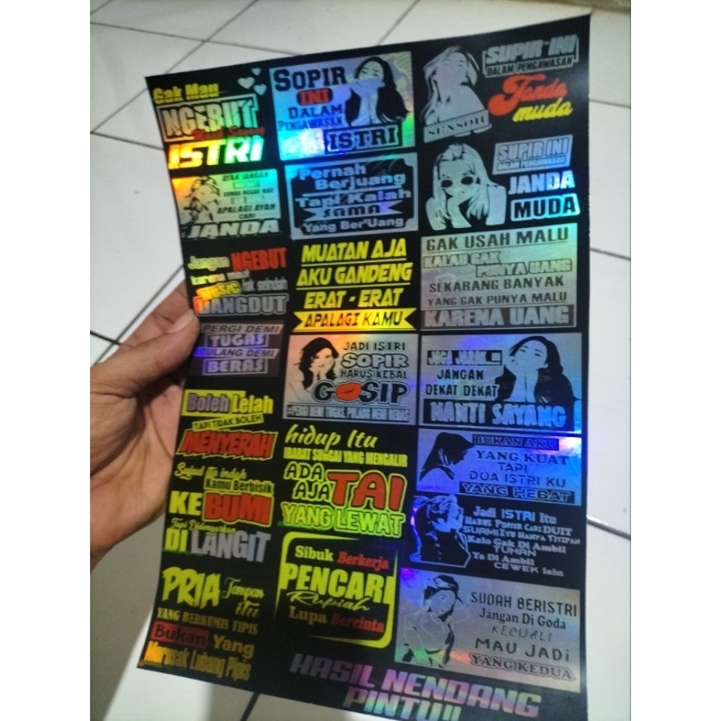 

STIKER KATA KATA | STIKER PACK | STIKER 1 LEMBAR | STIKER HOLOGRAM | STIKER ANTI AIR