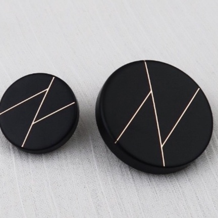 DISKON BESAR Kancing Baju Blazer Cantik Mewah Unik Kancing Jamur Othello Black Button