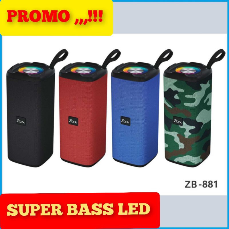 Speaker bluetooth Zbox 881 SUPER BASS led