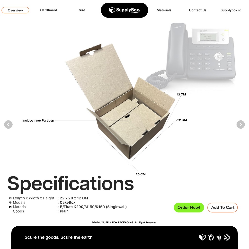 

BOX TELPON SIZE 22 x 20 x 12 CM | Dus Telpon | Box Telpon | Kardus Telpon