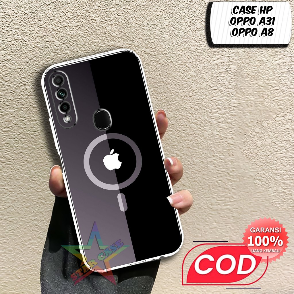 Case OPPO A31 TERBARU Motif [ MAGSAFE ] Terlaris Casing OPPO A8 Terbaru Softcase Clear Protected Cam
