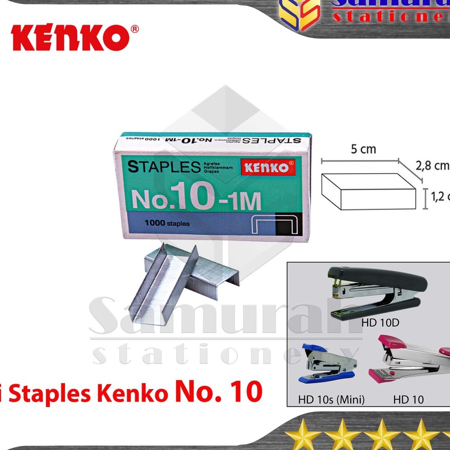 

Isi Staples Kenko No 1 per Box Isi 2 pak Kecil Refill Stapler no 1 isi Stepler Kecil isi Hekter Hd 1