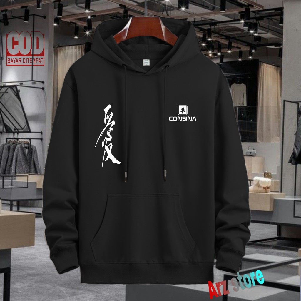 Terlaris  Free Hoodie Text Putih TT Jepang Consina Kirka   Sweater Distro Terbaru Jaket  Termurah Pr