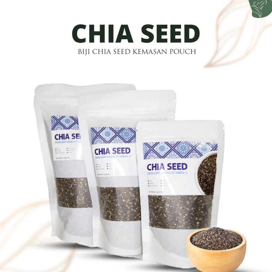 

BERKUALITAS chia seed origanic black premium non GMO cia seed biji chia selasih natural ciaseed natural mpasi