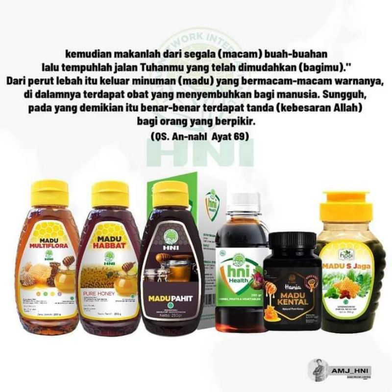 

Varian Madu HNI - Madu Kesehatan - 100% Madu Asli - Tanpa Tambahan Pemanis dan Pengawet