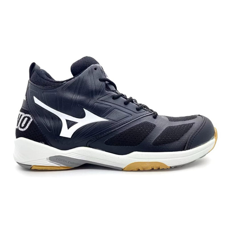 Sepatu olahraga Mizuno hitam putih sepatu Volly badminton basket kualitas premium