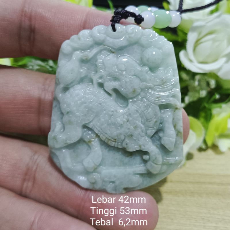 Giok Qilin Jade Type A Asli