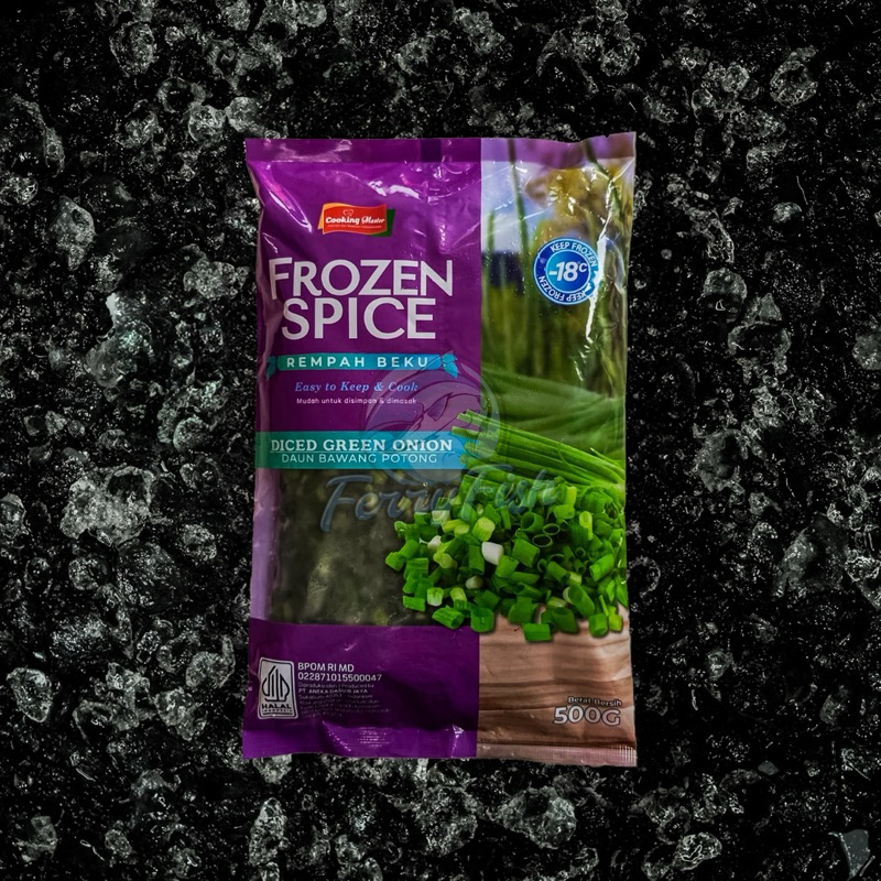 

Daun Bawang Potong / Diced Green Onion / Rempah Beku / Frozen Spice 500 Gram