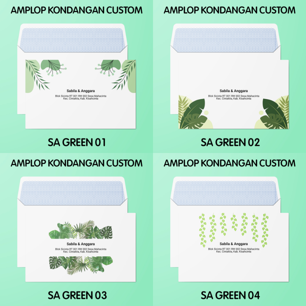 

Costum Amplop Kondangan Aesthetic Green | Paperline 104
