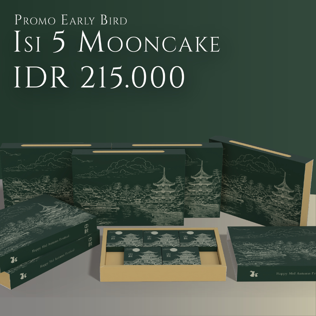 

Hampers Mooncake isi 5 Kue Bulan Mooncake TANPA Telur - BYOVEN