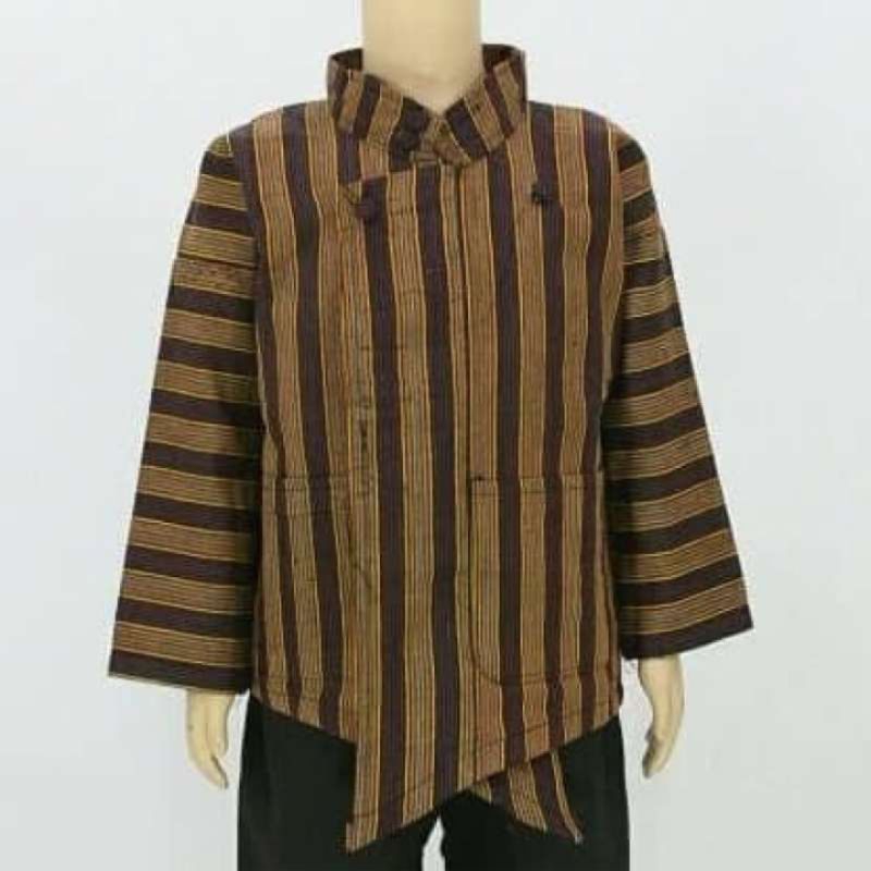 Baju surjan Lurik Anak Pria size 0 S M L XL XXL XXXL Baju Tenun Lurik