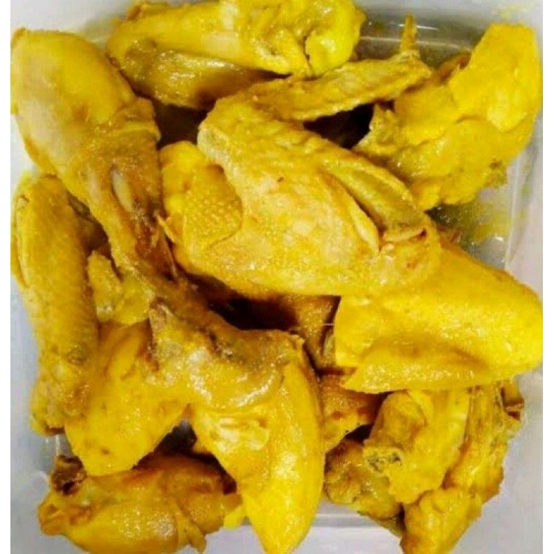 

Ayam ungkep bumbu kuning 900-1000gr potong 8 plus sambal