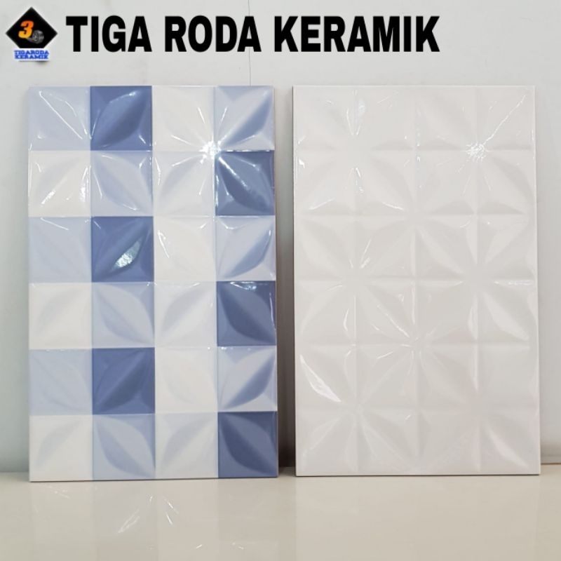 keramik dinding 25x40 keramik kamar mandi/keramik motif minimalis/keramik motif kotak/keramik kilap 