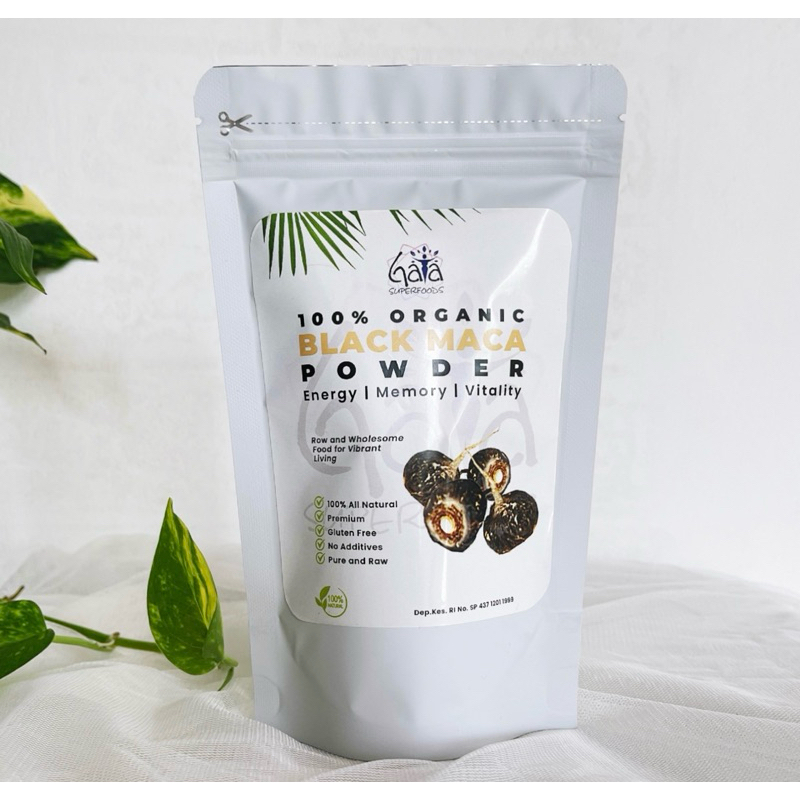 Raw Organic Black Maca Root / Akar Maca Hitam (100gr)
