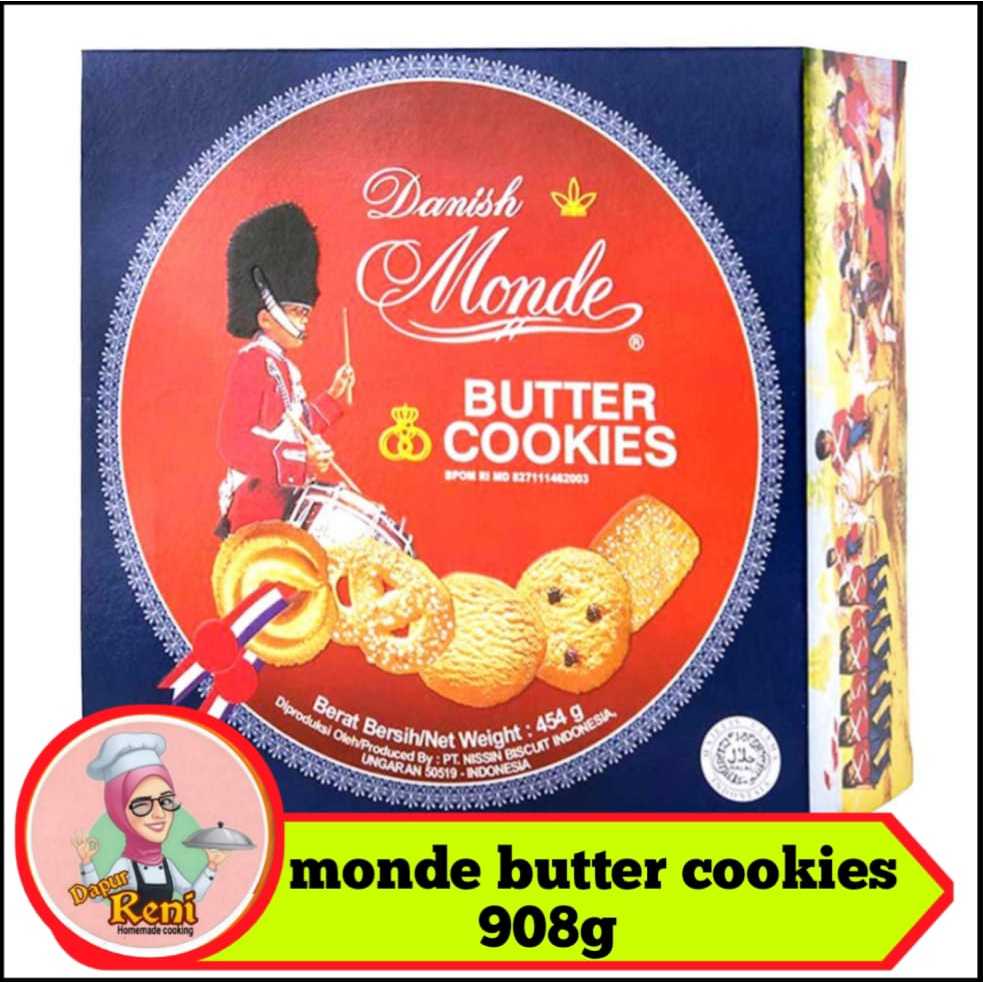 

Monde butter cookies kemasan kaleng 908 gr dan 454 gr/kue lebaran