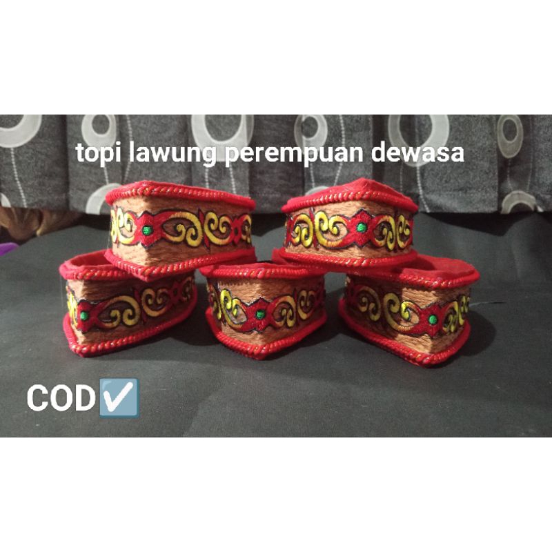 topi lawung perempuan khas dayak