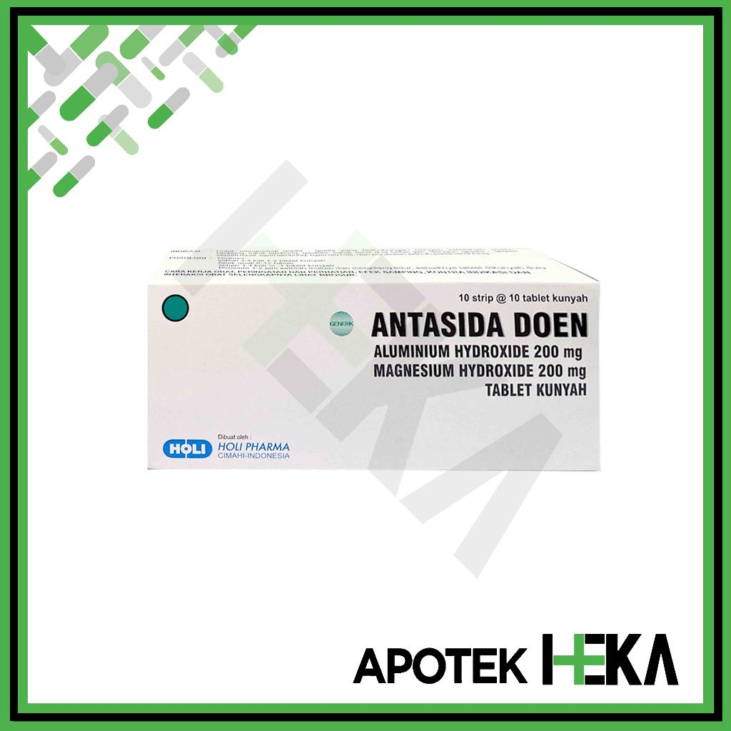 Antasida Doen 200 mg Holi Tablet Box isi 100 - Obat Sakit Lambung [BOGOR]