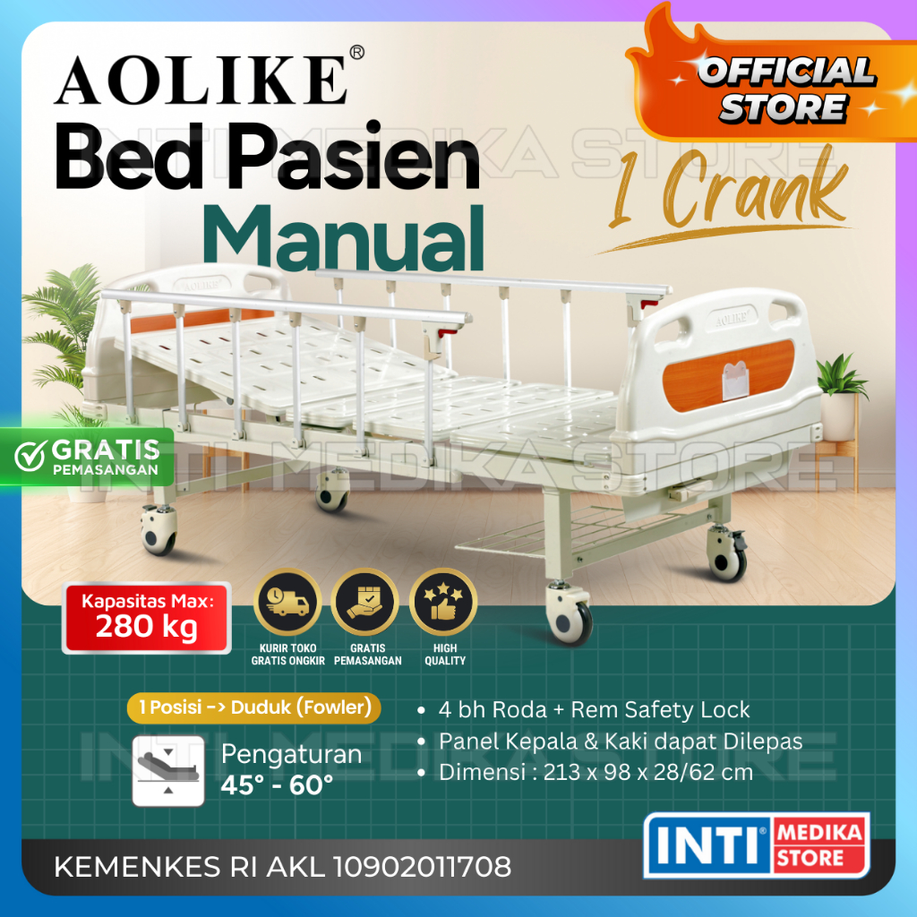 AOLIKE - Bed Pasien | Hospital Bed | Ranjang Pasien