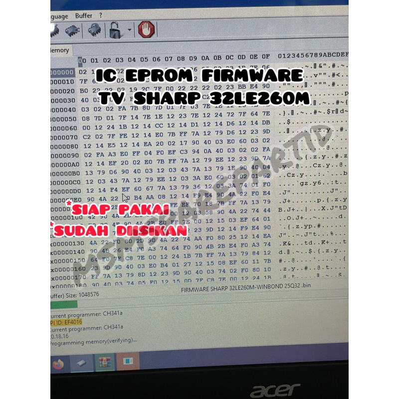 IC EPROM FIRMWARE TV SHARP 32LE260M