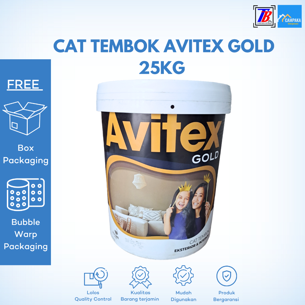 Cat Tembok Avitex Gold Kemasan 25kg Warna SW (Super White)