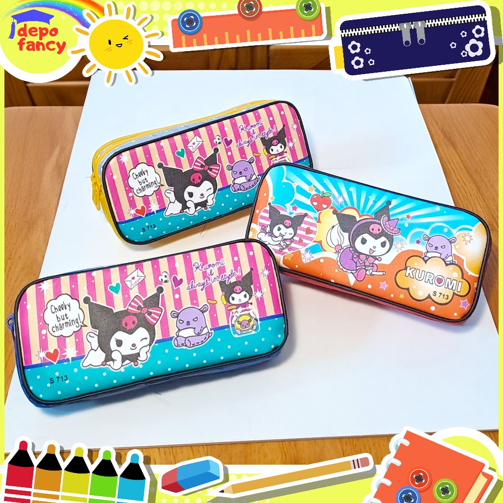 

Kotak Pensil Kain 2 Resleting S713 / Pencil Case / Tepak Pensil / Boks Pensil / Box Pencil