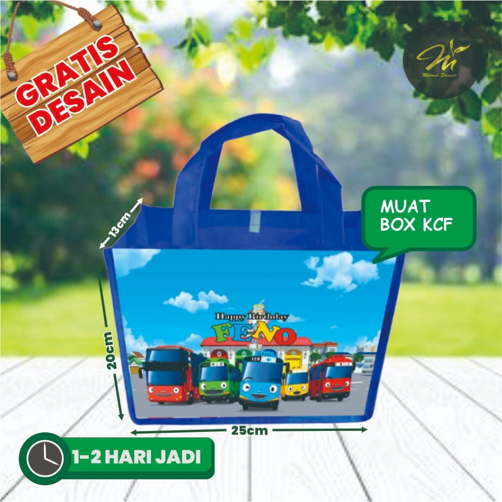 

Tas Ultah Landscape P:25 x L:13 x T:20/Tas Ultas /Tas ultah Custom/Tas Ultah Murah/Goodie Bag Custom