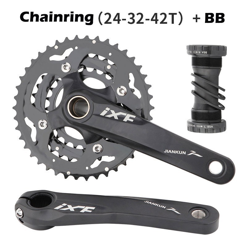 IXF Crank HT2 Crankset Hollowtech BB Plus Triple Chainring 24-32-42T