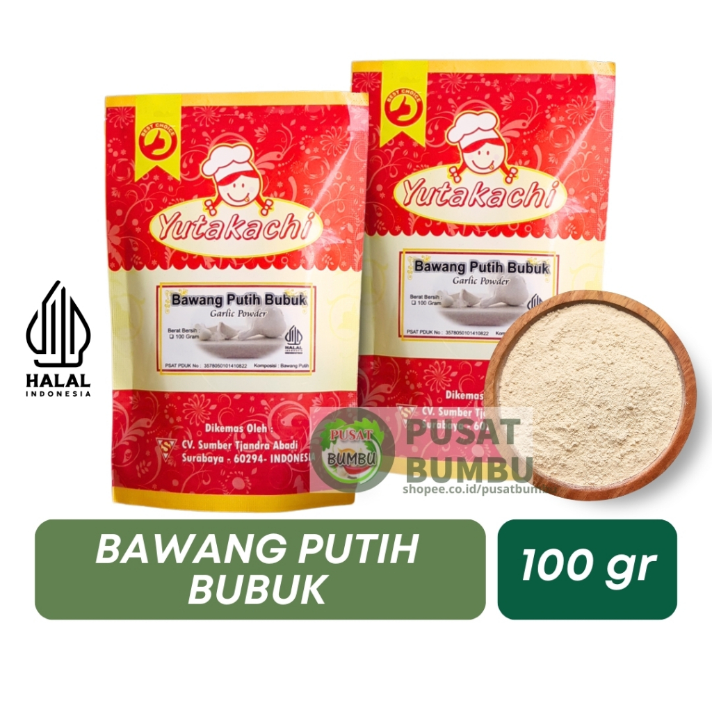 

Bawang Putih Bubuk 100 gram Yutakachi / Garlic Powder / Pusat Bumbu