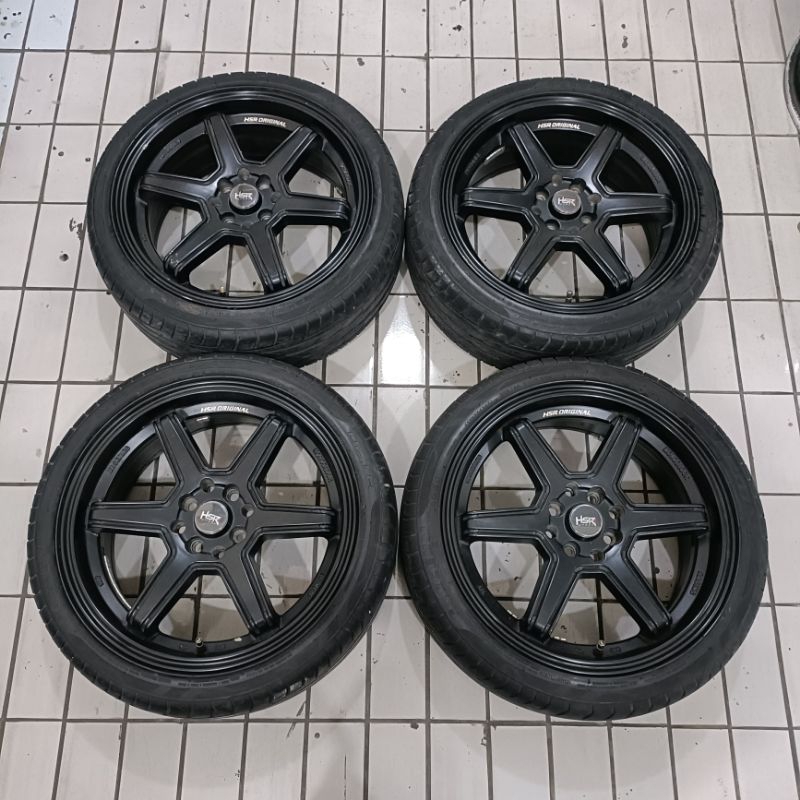 Velg Mobil Second Hsr Minas Ring 17 Lebar 7 pcd 4x100/114.3 + Ban 205 45 R17