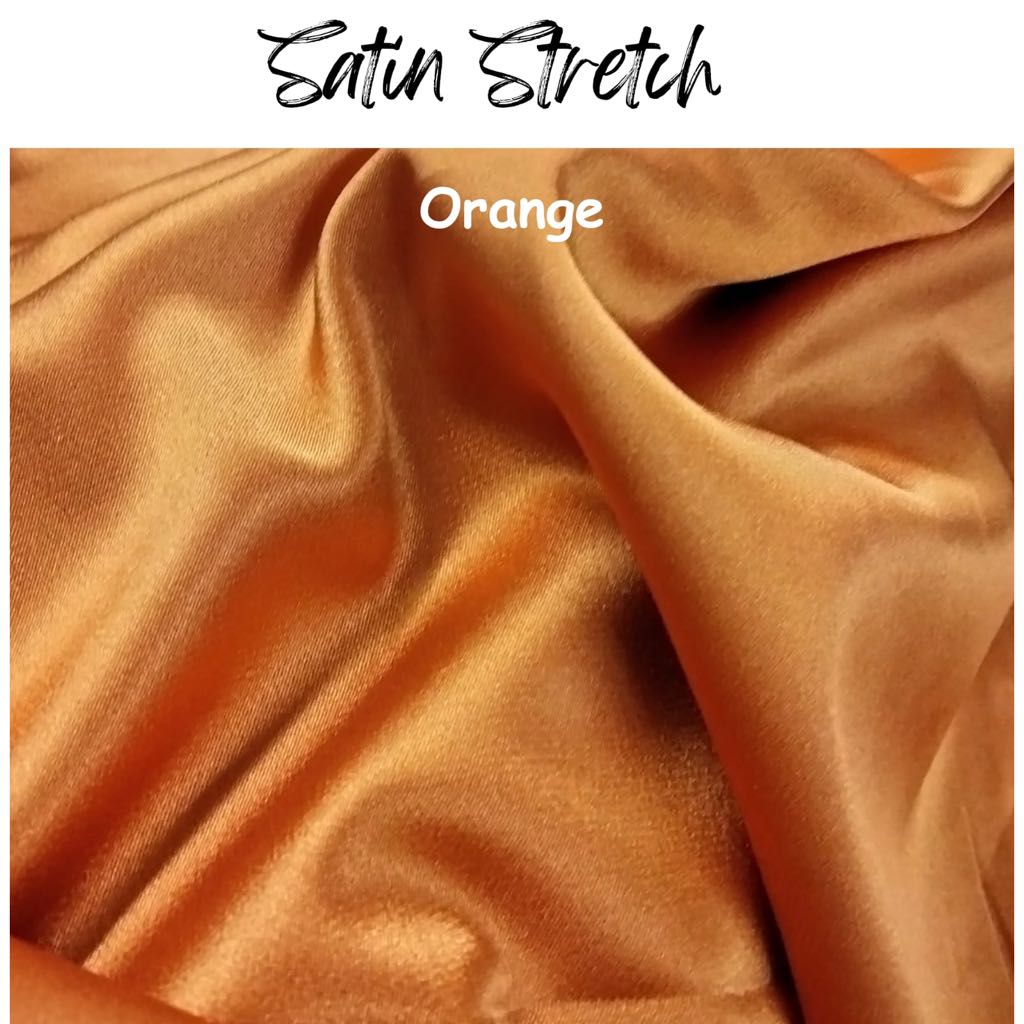 Kain Satin Melar Bahan Premium Silk Stretch Meteran