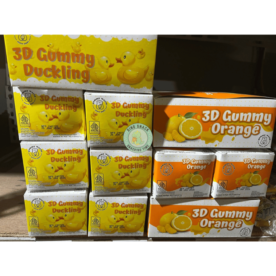 

3D Gummy Duck / Strawberry / Orange (Isi 12pcs)