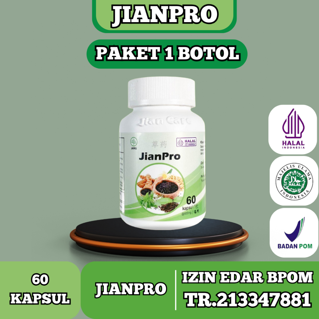 JIANCARE JIANPRO - Herbal Cina Terdaftar Bpom 60 Kapsul | PAKET 1 BOTOL